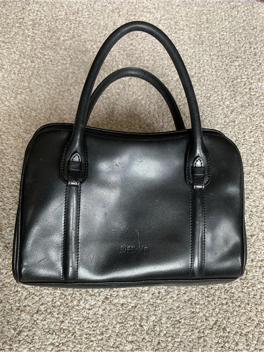 Desmo Black Leather Bag